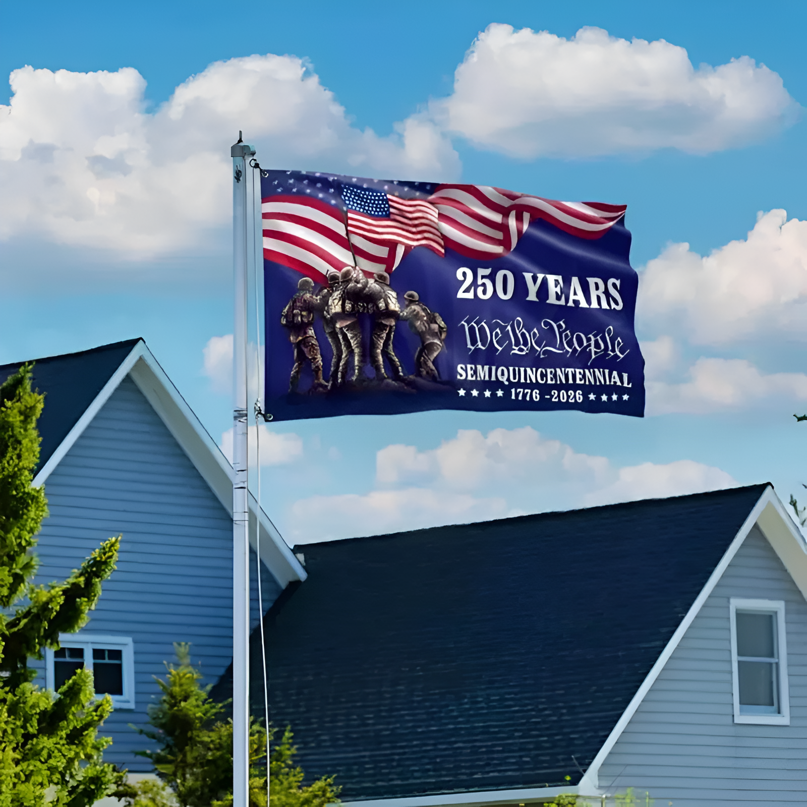 America 250th Anniversary Garden Flag