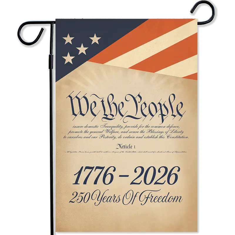 250 Years of American Garden Flag, 250th Anniversary USA Patriotic Yard Banner