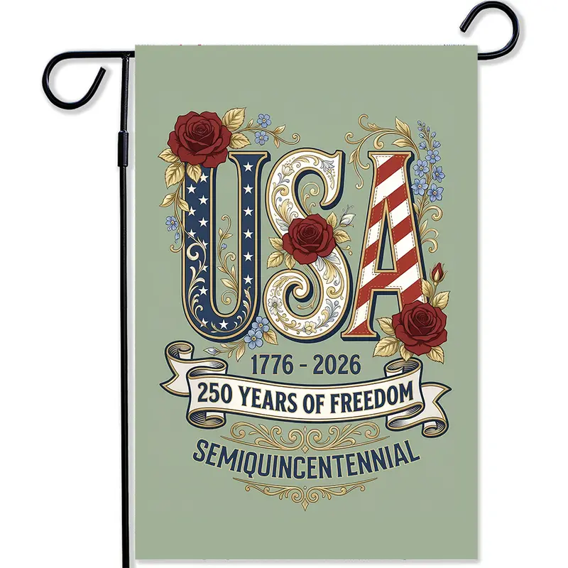 250 Years of American Garden Flag, 250th Anniversary USA Patriotic Yard Banner