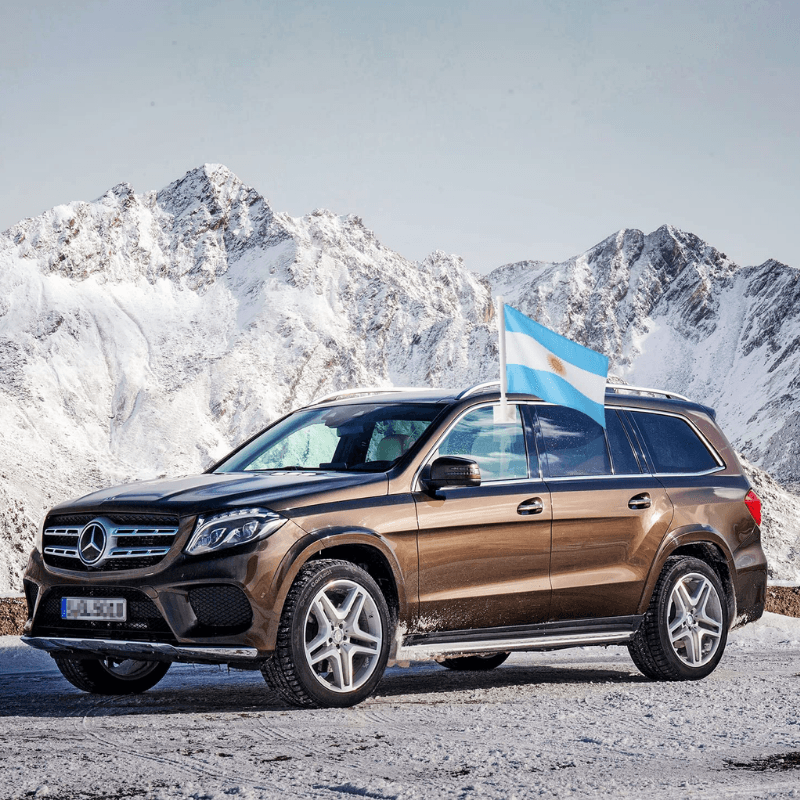 Argentina Car Window Mounted Flag For Car Decor-Globe Flags