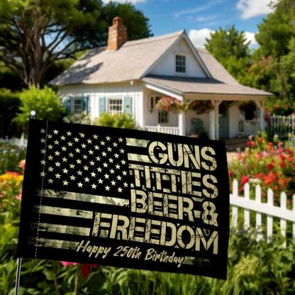 American 250th Anniversary House Flag Decor