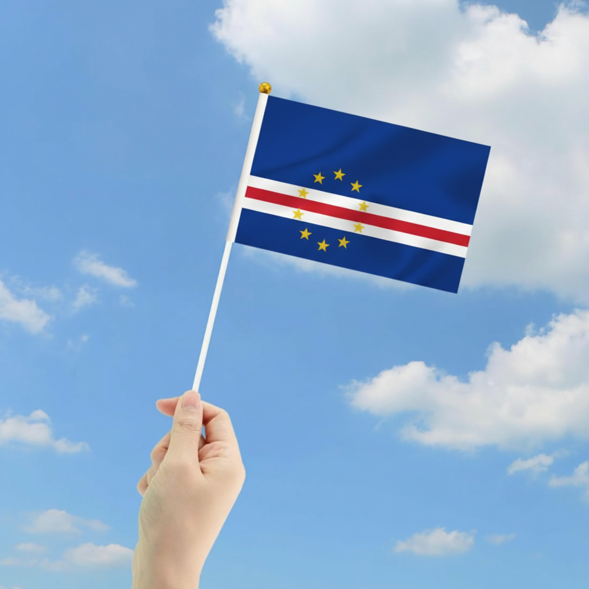 10 Pieces Of Official FIFA 2026 Cape Verde Mini Flags