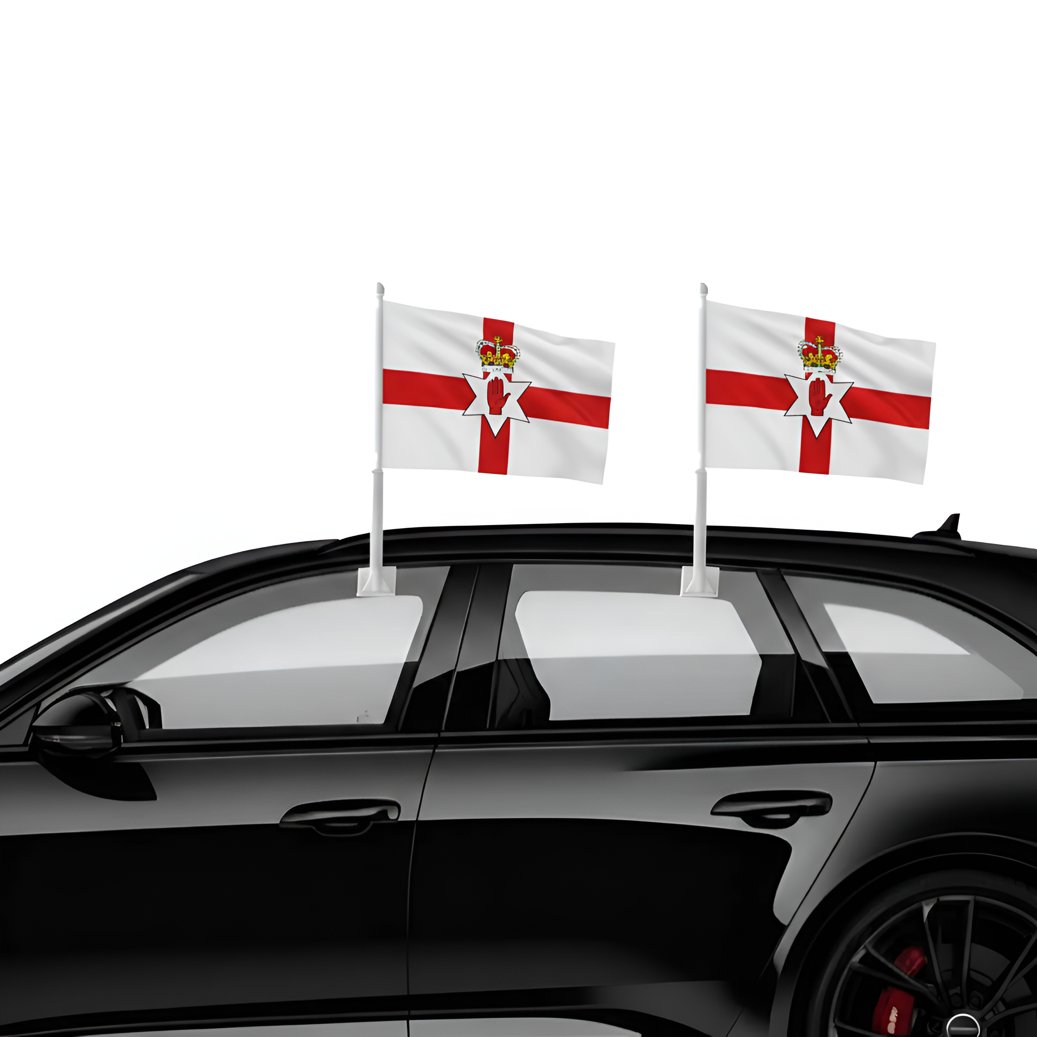 Official FIFA 2026 Northern Ireland Car Flag mount hardware close-up