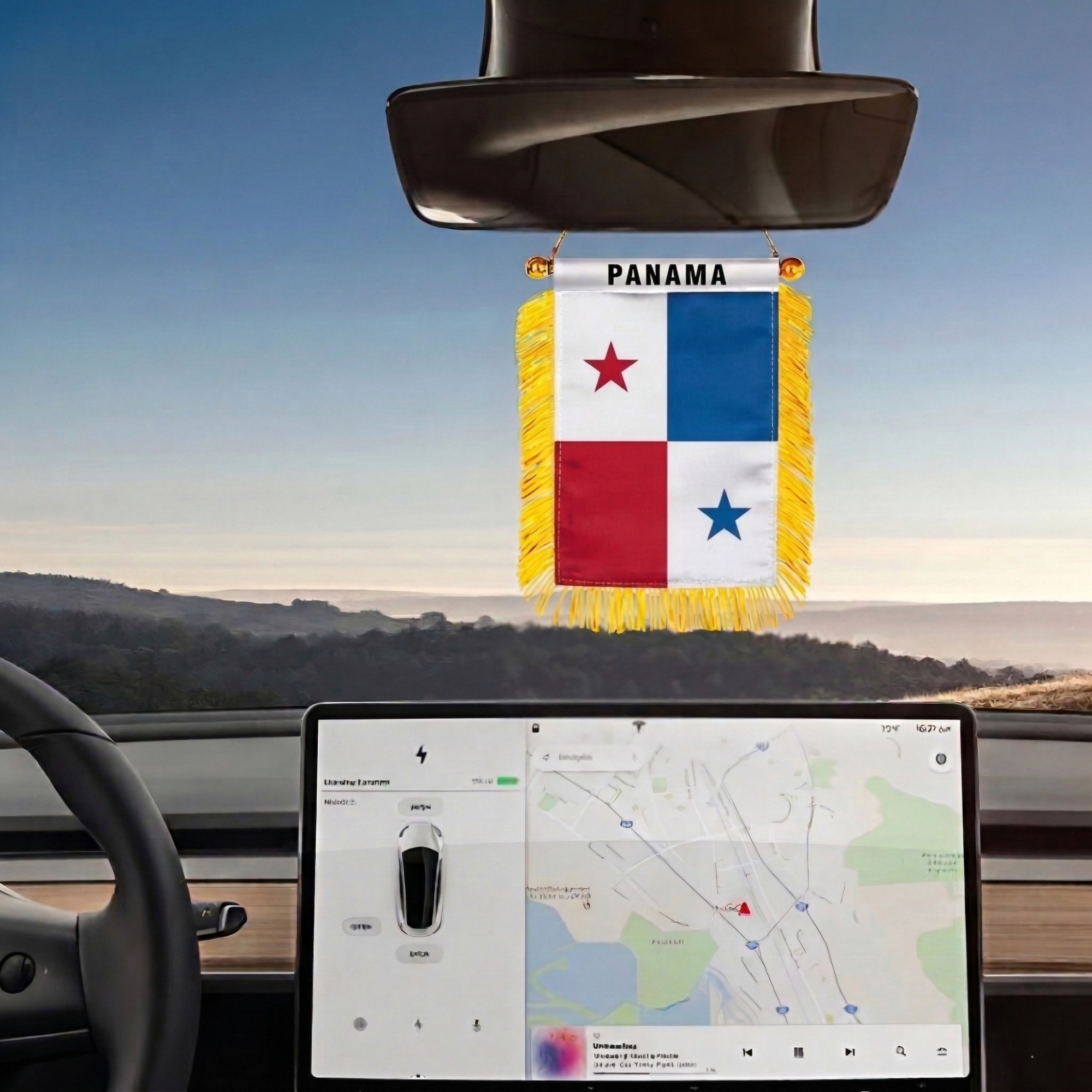 Official FIFA 2026 Panama Car Window Mini Decorative Flag