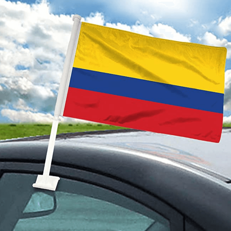 Colombia Car Window Flag-Globe Flags