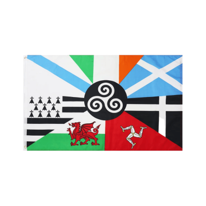 Multi Celtic Flag Historic Tribal Symbol Banner-Globe Flags