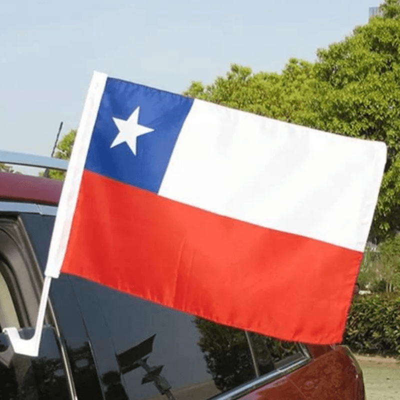 Chile Car Window Flag-Globe Flags