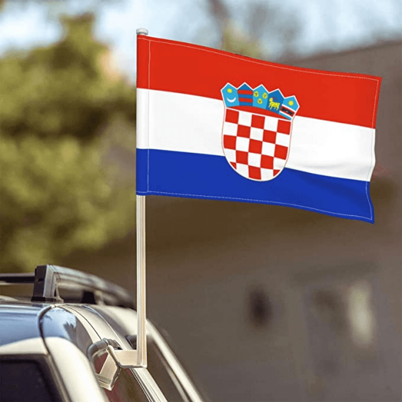 Croatia Car Window Mounted Flag For Decor And Patriotism-Globe Flags
