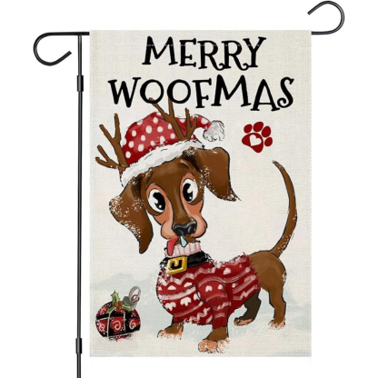 Merry Woofmas House Flags For Outdoor Decoration-Globe Flags