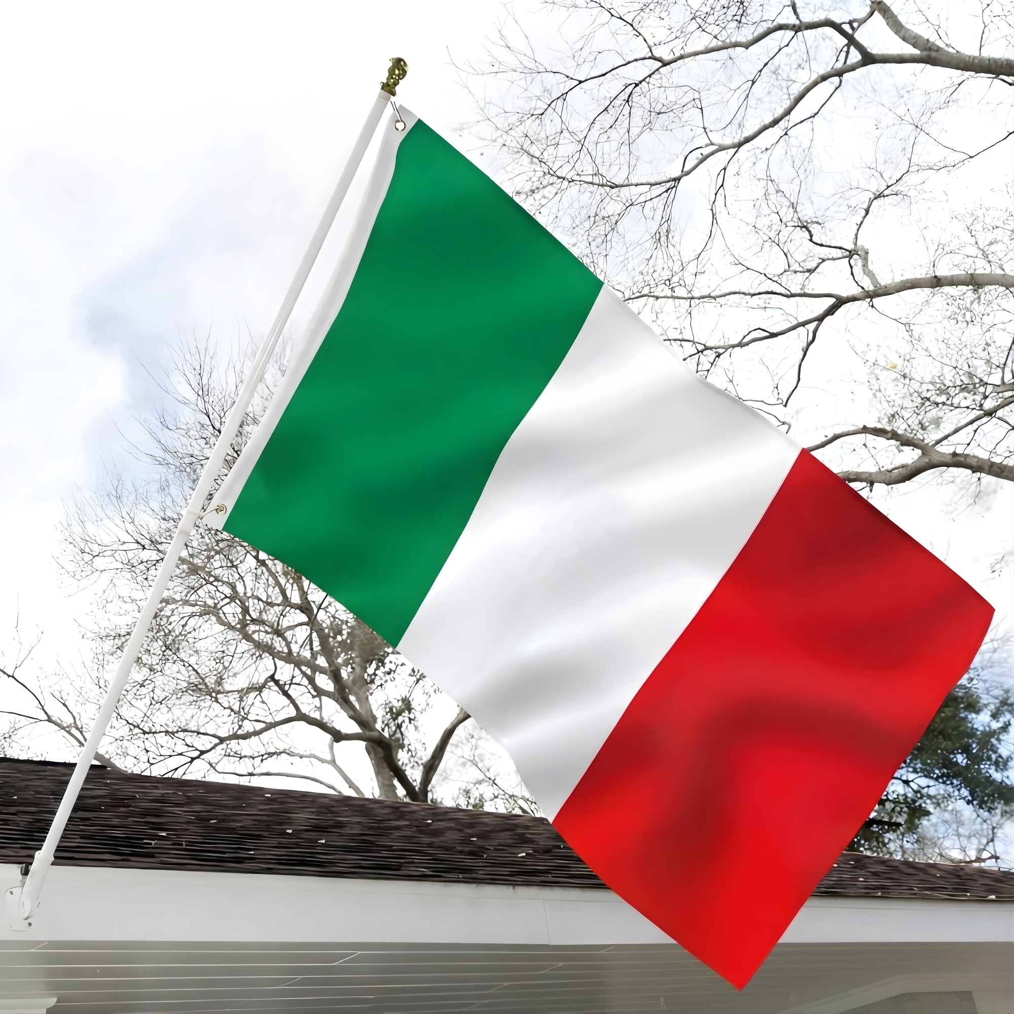 Official FIFA 2026 Italy Flag close-up showing fabric texture and vivid colors