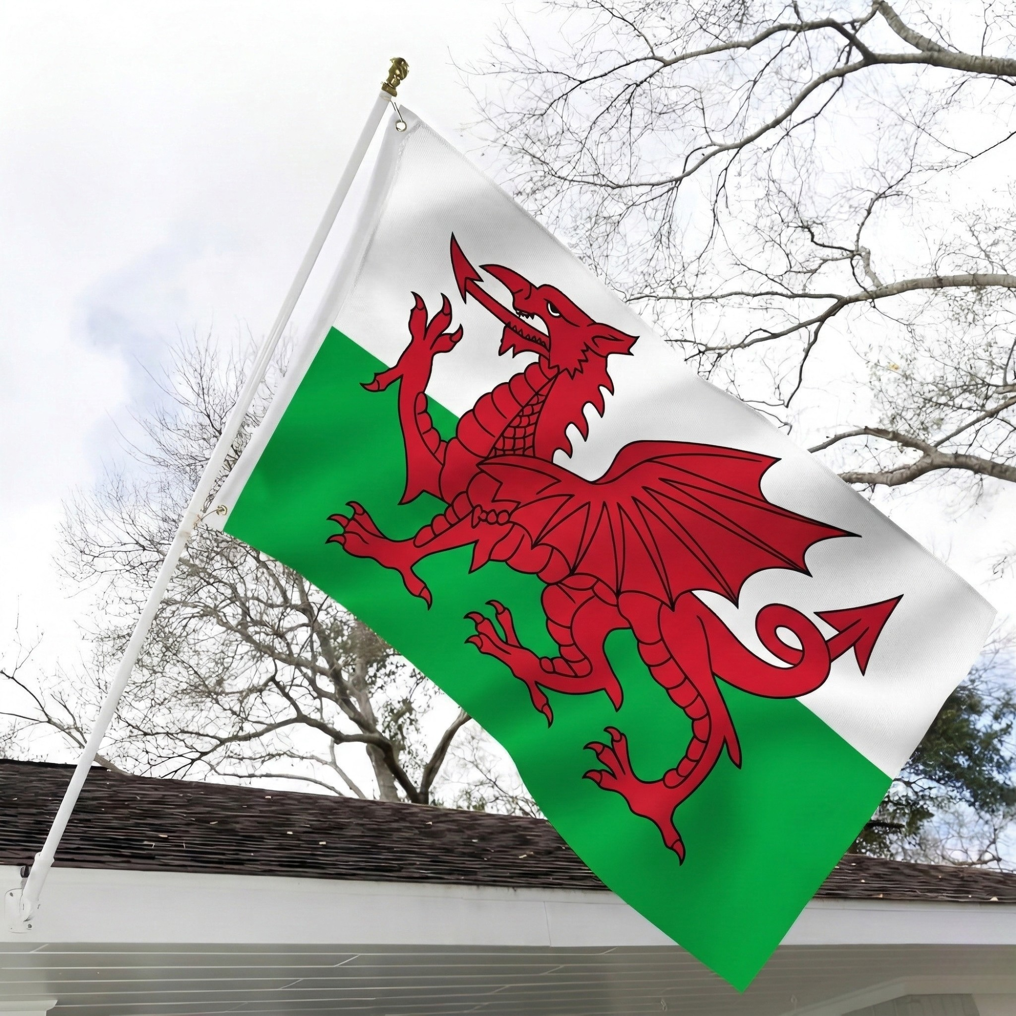 Official FIFA 2026 Wales Flag close-up showing fabric texture and vivid colors