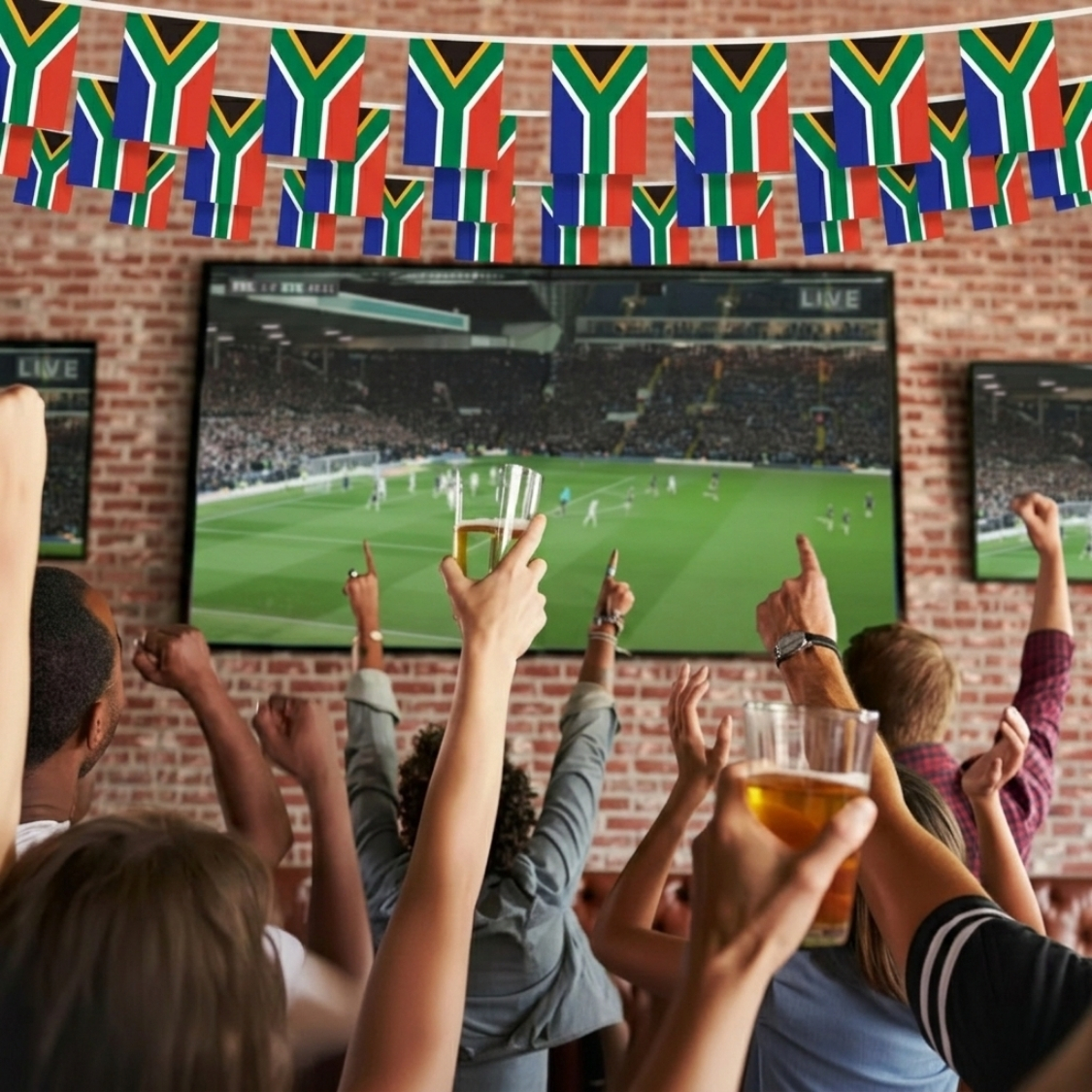 Official FIFA 2026 South Africa Flag Banner hanging banner display