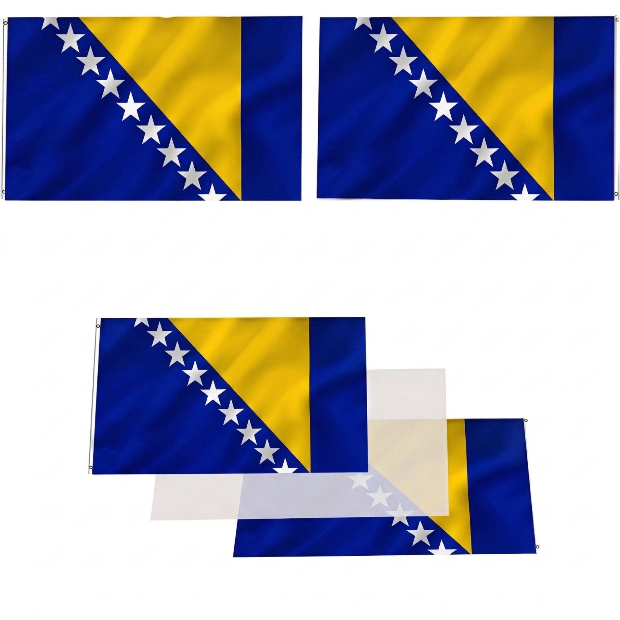 Official FIFA 2026 Bosnia and Herzegovina Flag flying on outdoor flagpole
