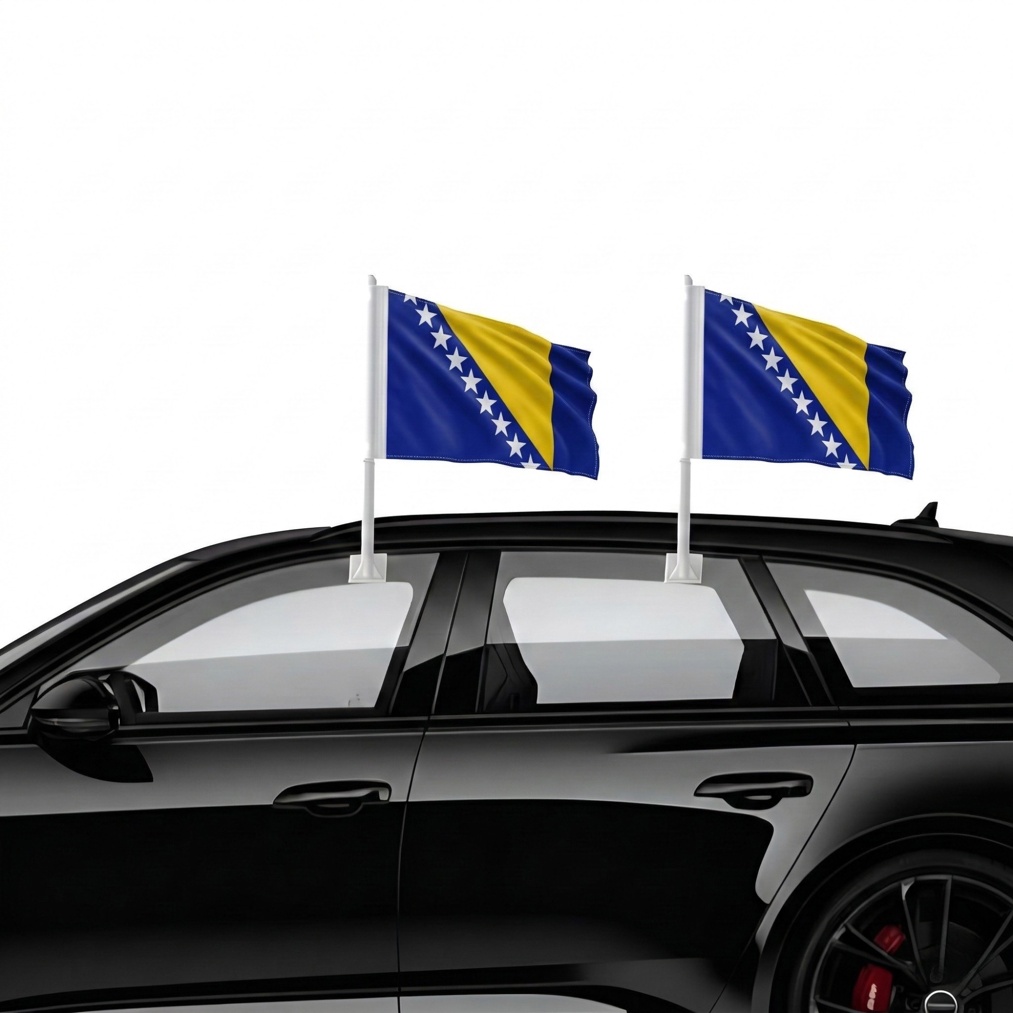 Official FIFA 2026 Bosnia And Herzegovina Car Flag mount hardware close-up