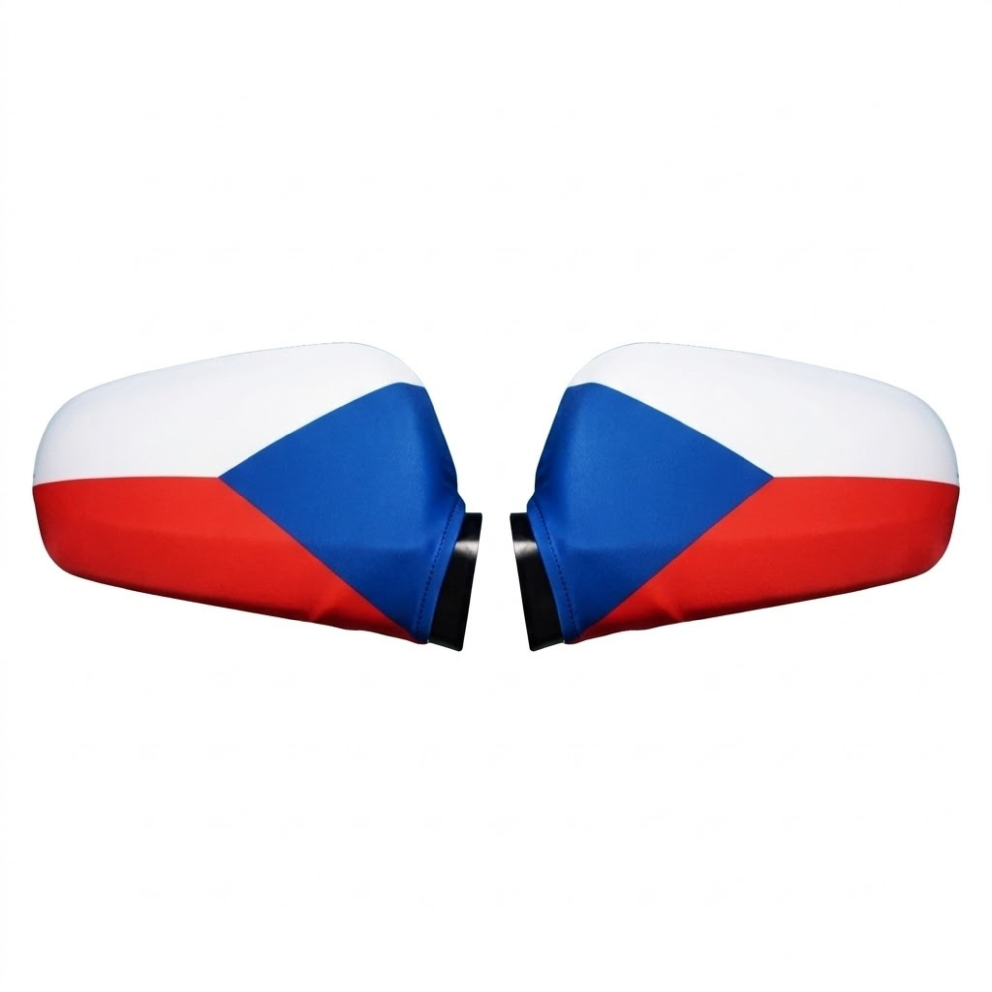 Official FIFA 2026 Czech Republic Car Mirror Flag showing elastic strap attachment detail