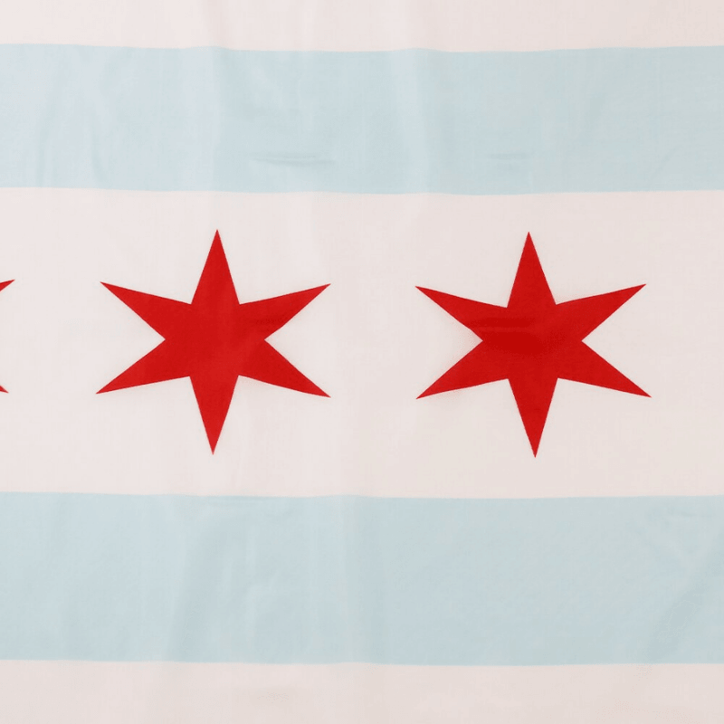 Chicago Anniversary Flag – Perfect for Parades Events and Display flying on outdoor flagpole