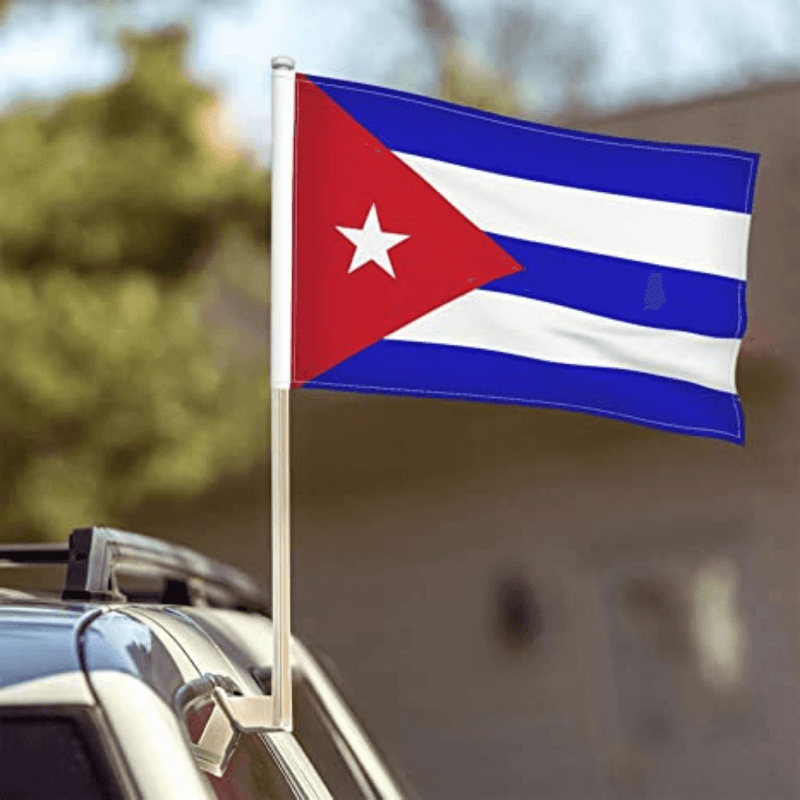 Cuba Car Window Mounted Flag For Car Decor-Globe Flags