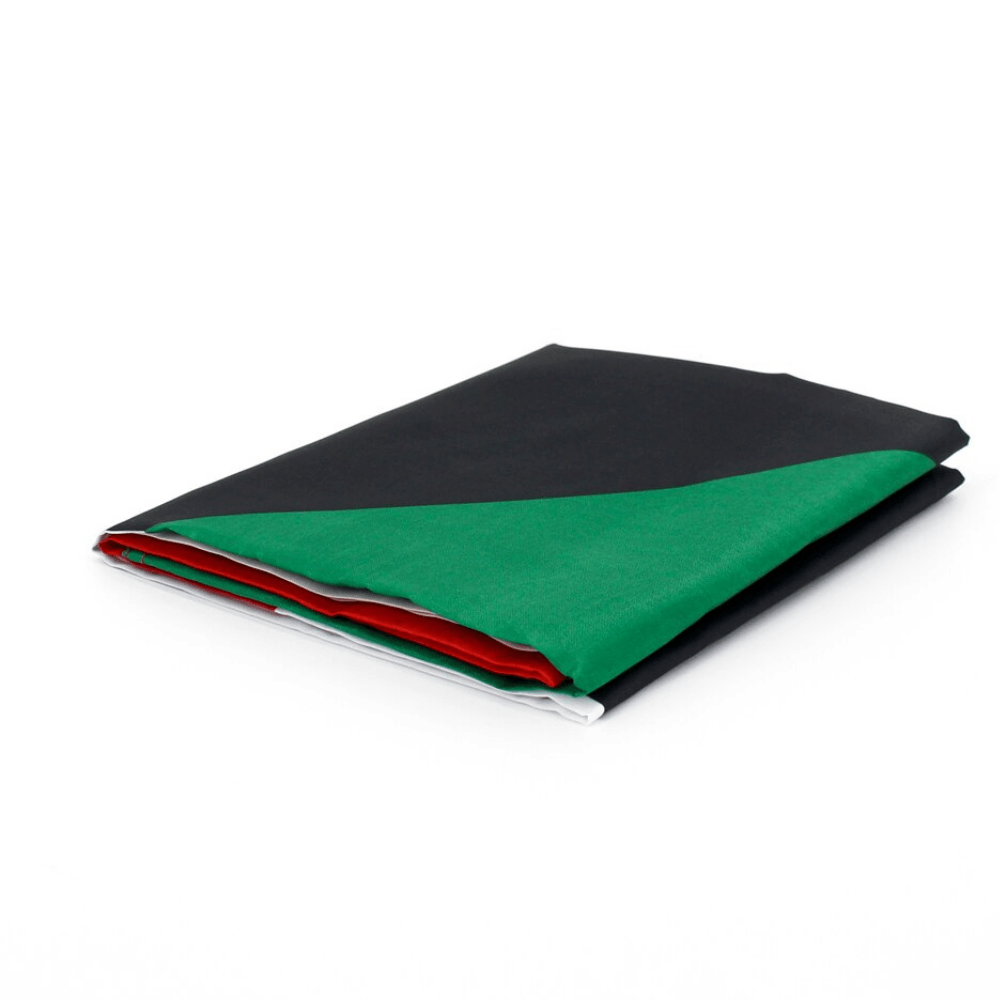 Kuwait National Polyester Flag close-up showing fabric texture and vivid colors