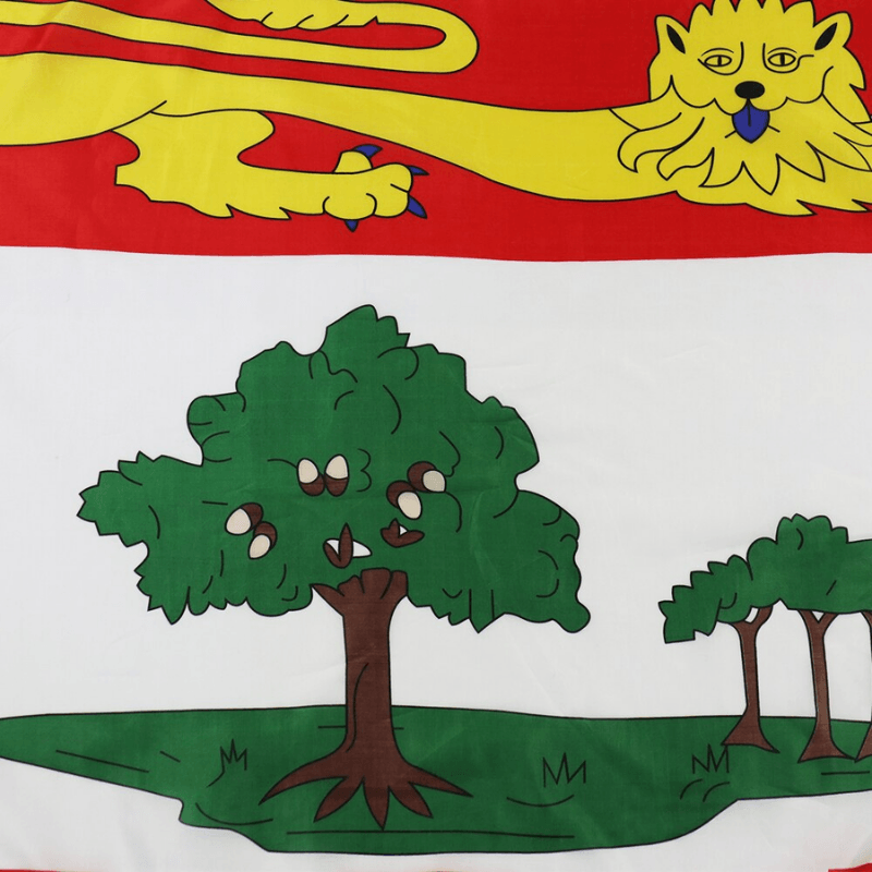 Prince Edward Island Flag flying on outdoor flagpole