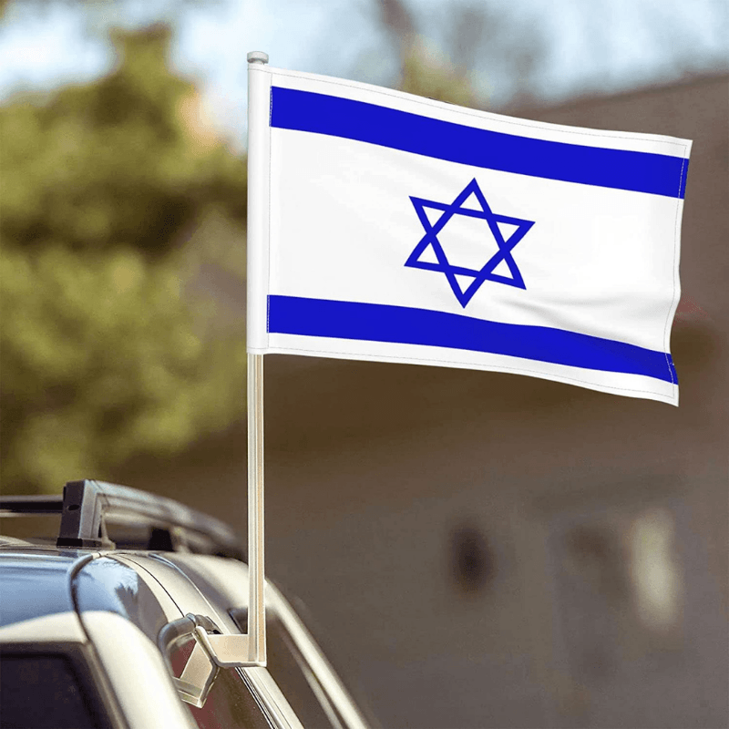 Israel Car Window Mounted Flag-Globe Flags