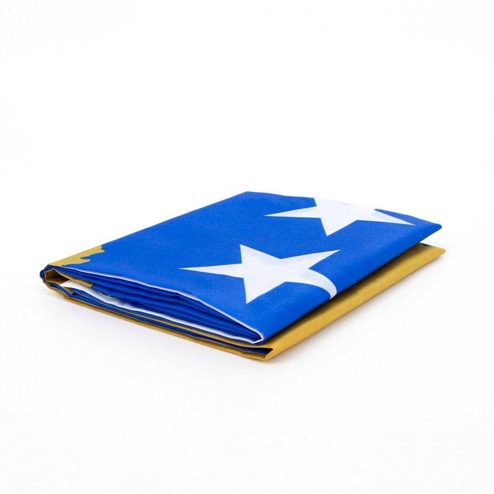 Kosovo Flag Design Polyester flying on outdoor flagpole