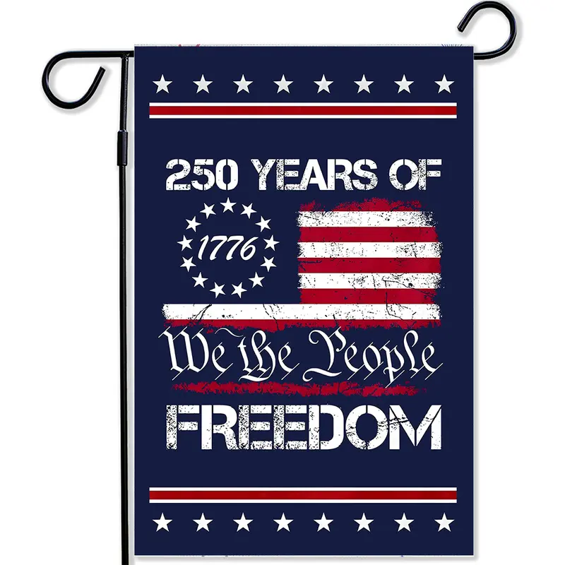 250 Years of American Garden Flag, 250th Anniversary USA Patriotic Yard Banner