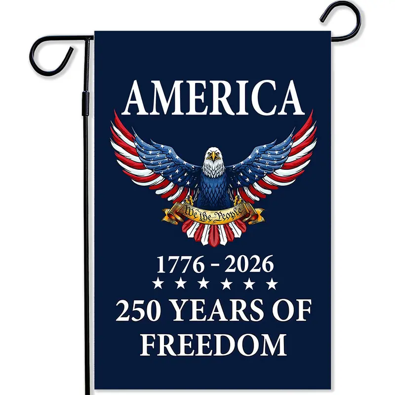 250 Years of American Garden Flag, 250th Anniversary USA Patriotic Yard Banner