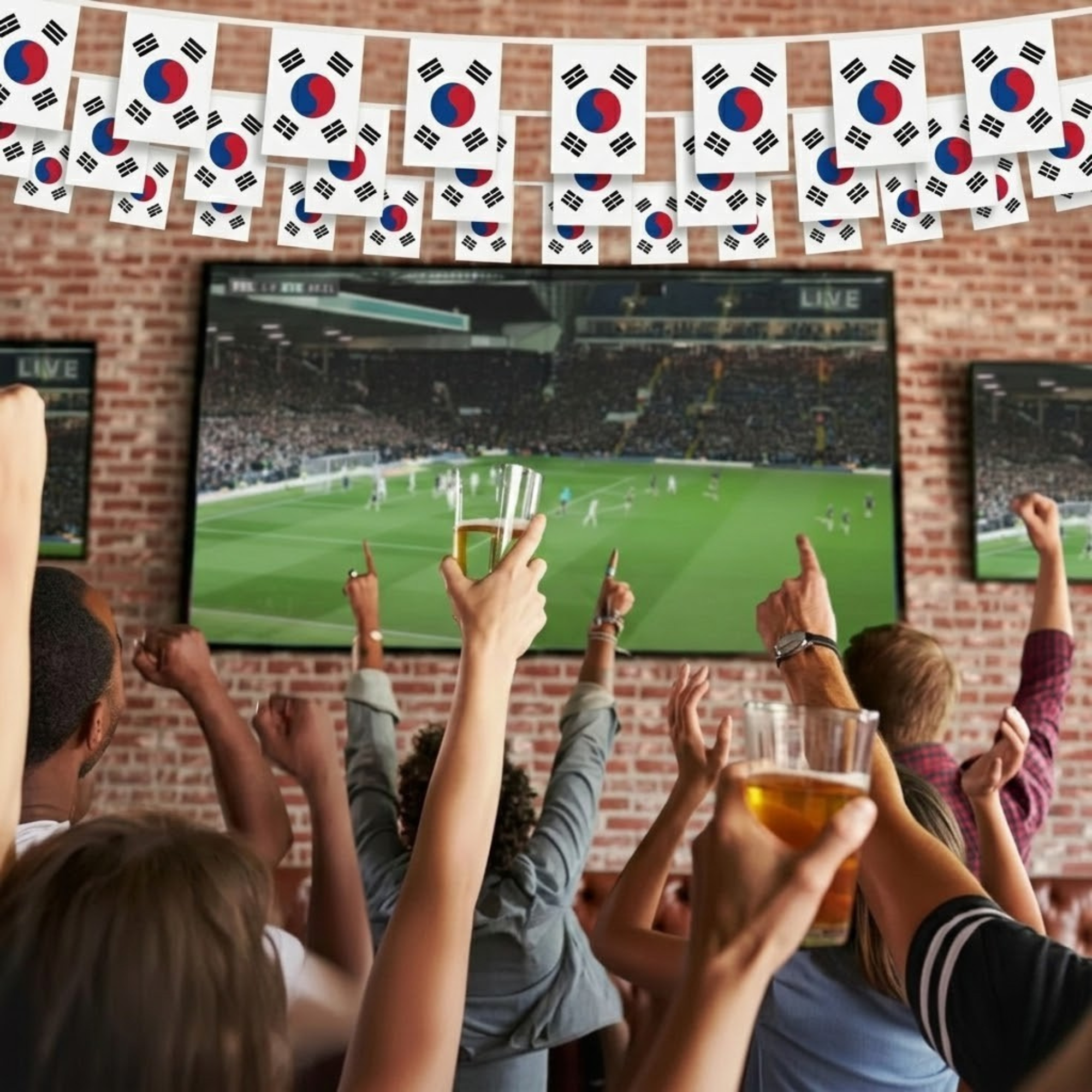 Official FIFA 2026 South Korea Flag Banner hanging banner display
