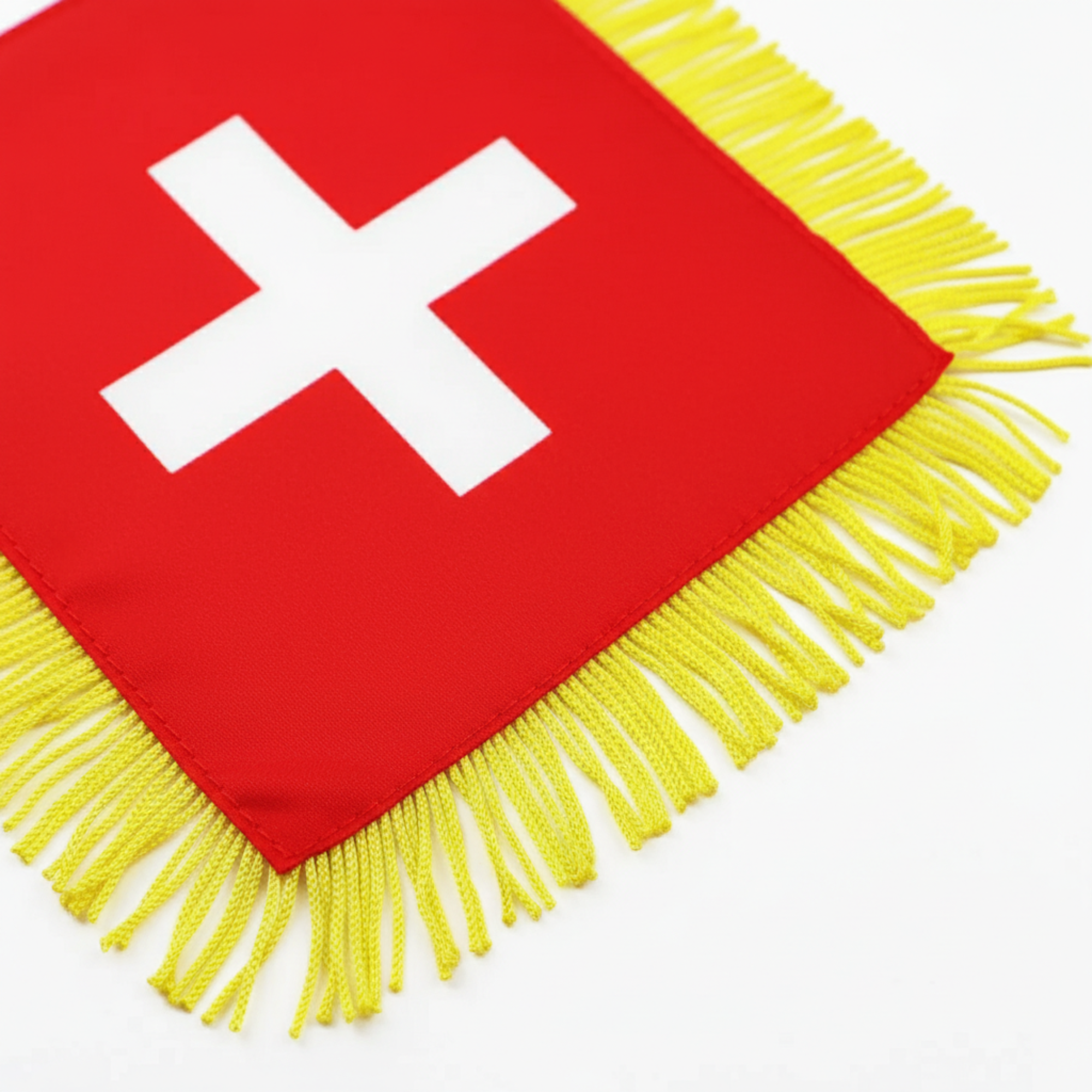 Official FIFA 2026 Switzerland Car Window Mini Decorative Flag on moving vehicle
