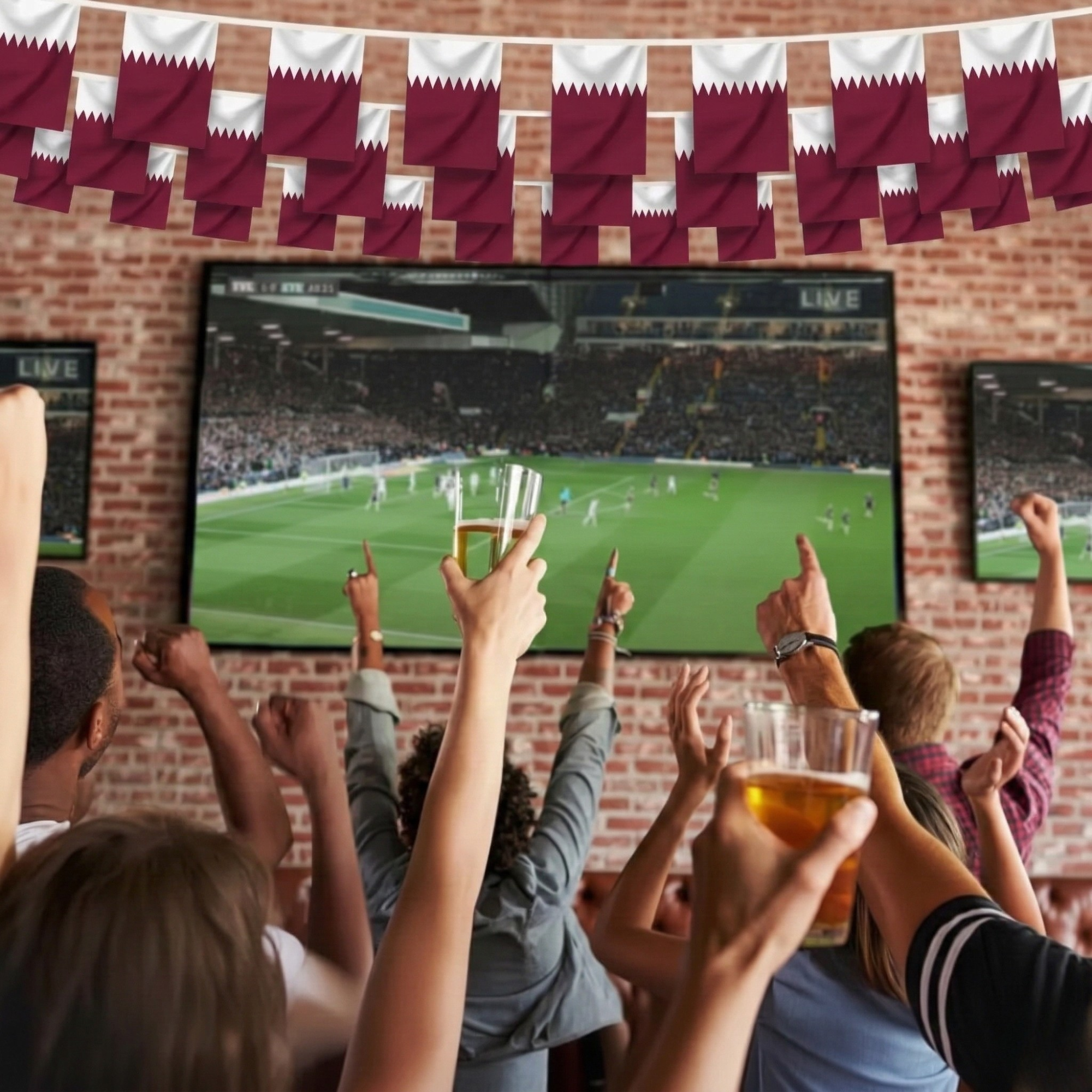 Official FIFA 2026 Qatar Flag Banner