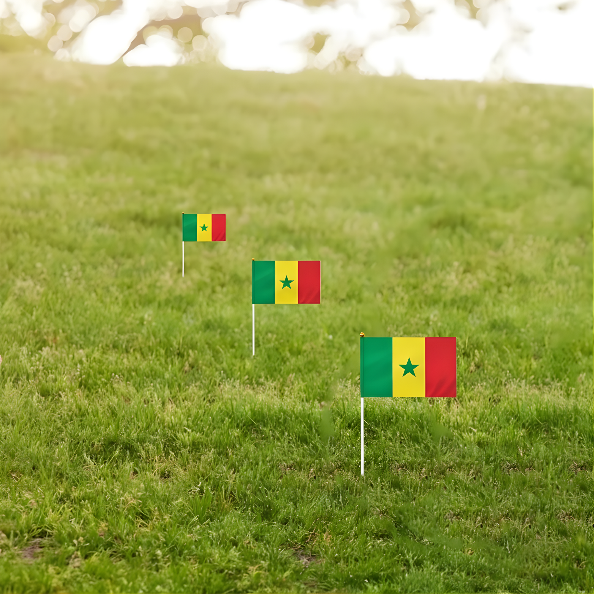 10 Pieces Of Official FIFA 2026 Senegal Mini Flags