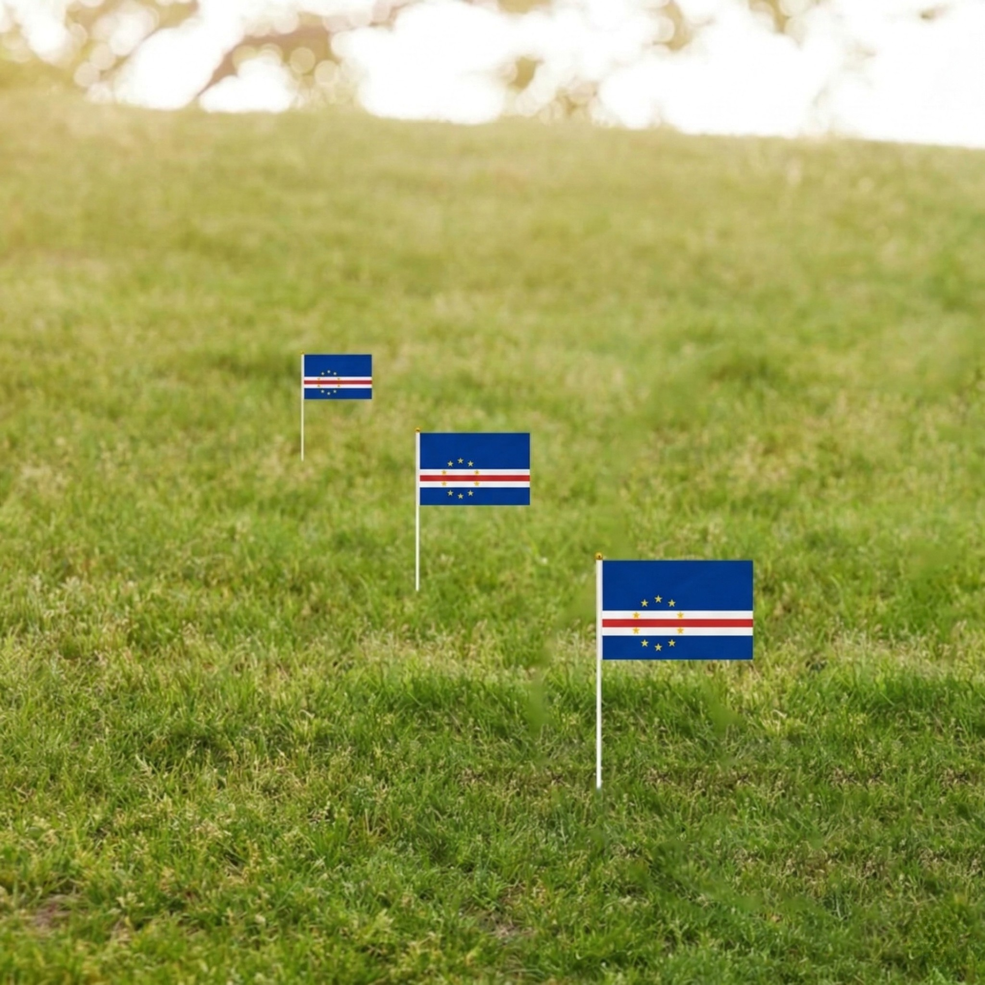 10 Pieces Of Official FIFA 2026 Cape Verde Mini Flags