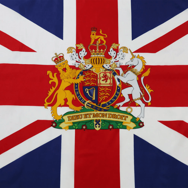 UK Coat Arms Flag-Globe Flags