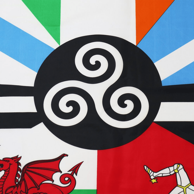 Multi Celtic Flag Historic Tribal Symbol Banner-Globe Flags