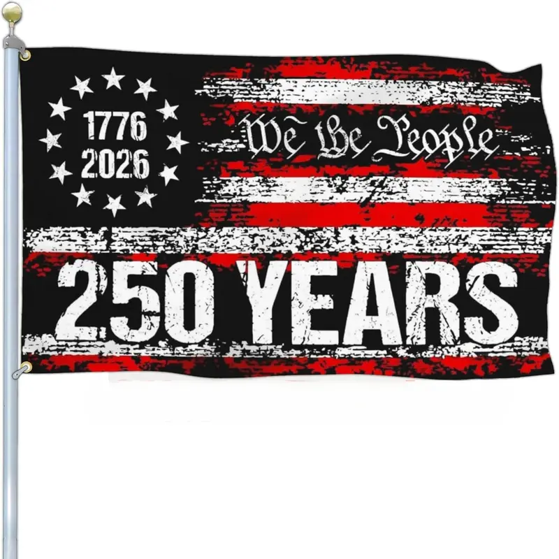 American 250th Anniversary Garden Flag - 250th Birthday Edition (1776-2026) with Stars & Stripes House Flag, Durable Fade-Resistant Outdoor Decoration for 4th of July, Patriotic Yard Sign
