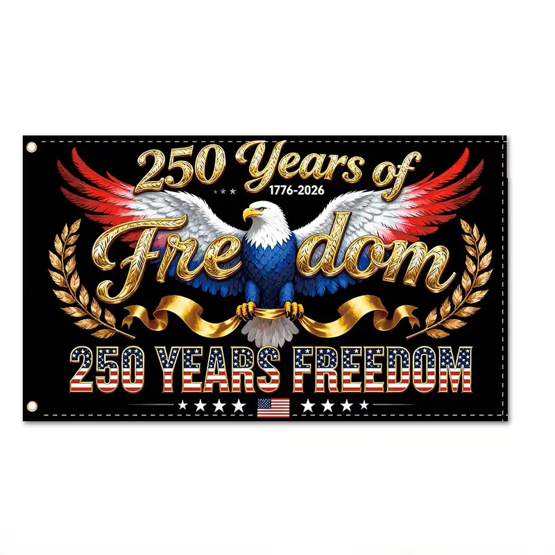 American 250th Anniversary Garden Flag - 250th Birthday Edition (1776-2026) with Stars & Stripes House Flag, Durable Fade-Resistant Outdoor Decoration for 4th of July, Patriotic Yard Sign