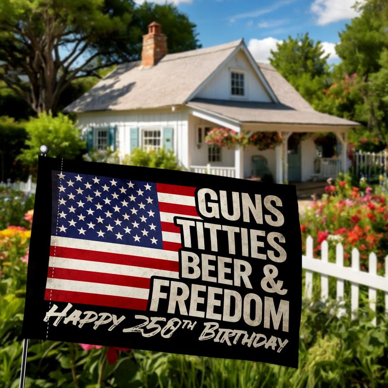 American 250th Anniversary House Flag Decor