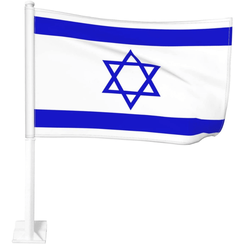 Israel Car Window Mounted Flag-Globe Flags