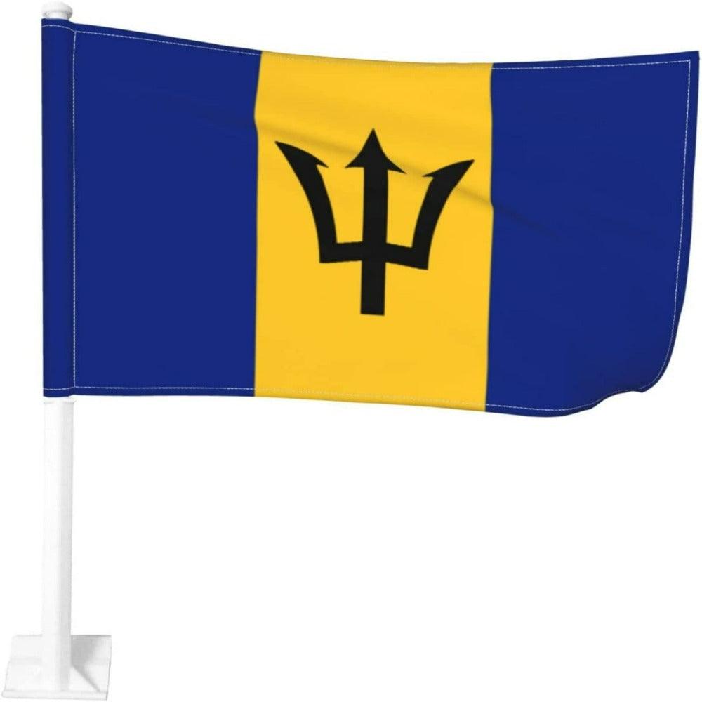 Barbados Flag For Car Window Polyester Symbol 30x45cm-Globe Flags