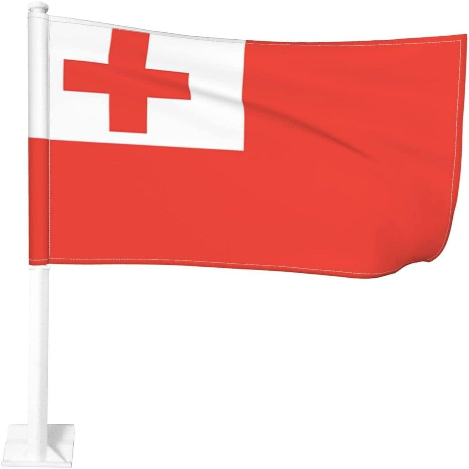 Tonga Car Window Flag-Globe Flags