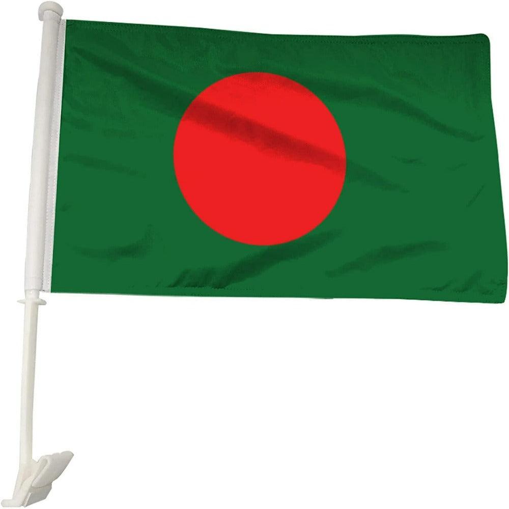 Bangladesh Flag For Car Window Polyester Mount 30x45cm-Globe Flags