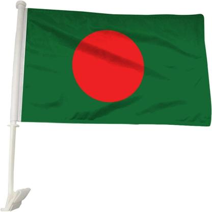 Bangladesh Flag For Car Window Polyester Mount 30x45cm-Globe Flags