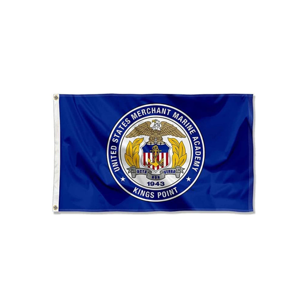United States Merchant Marine Academy Flag flying on outdoor flagpole