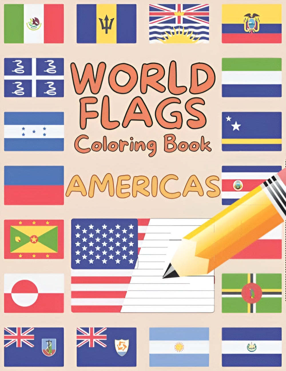World Flags Coloring Book – Over 60 Flags from the Americas-Globe Flags