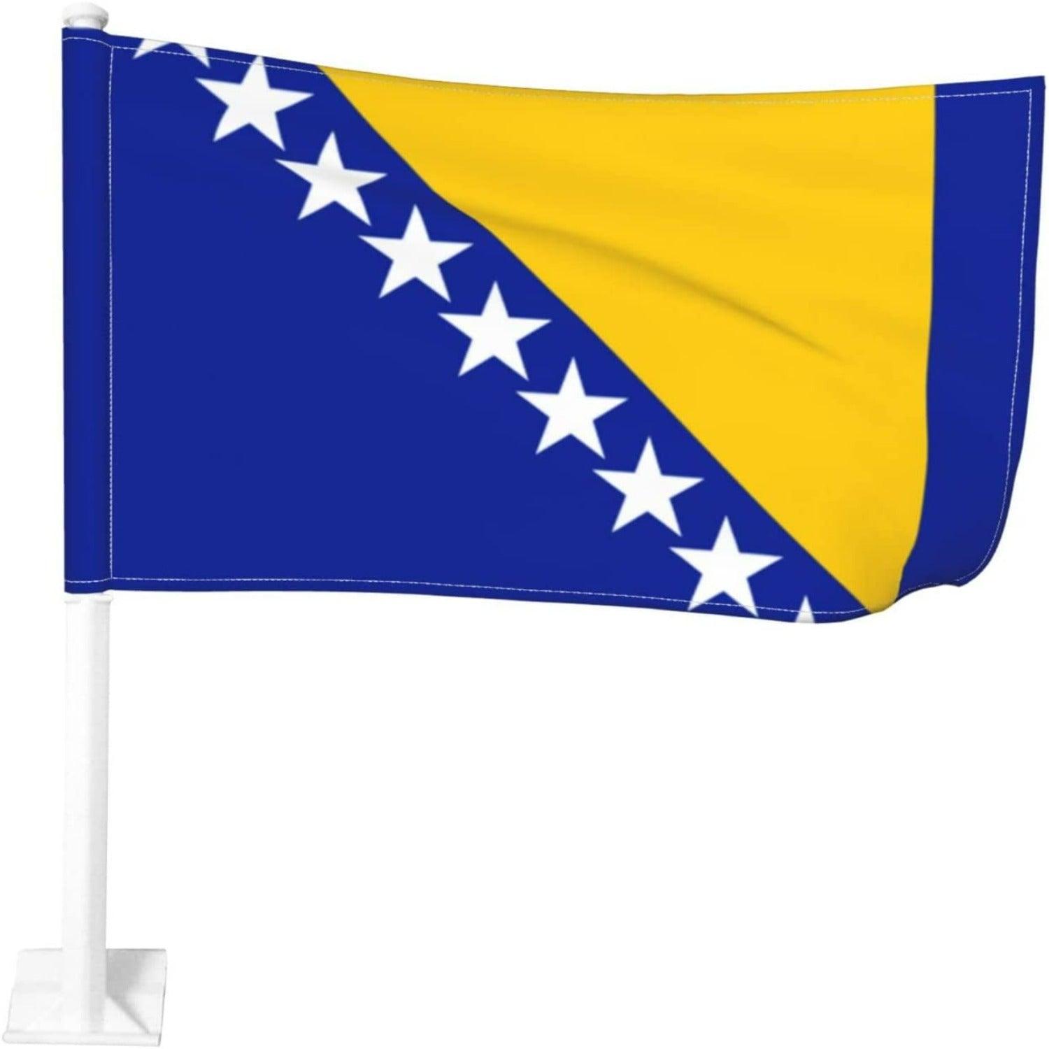 Bosnia Car Window Flag-Globe Flags
