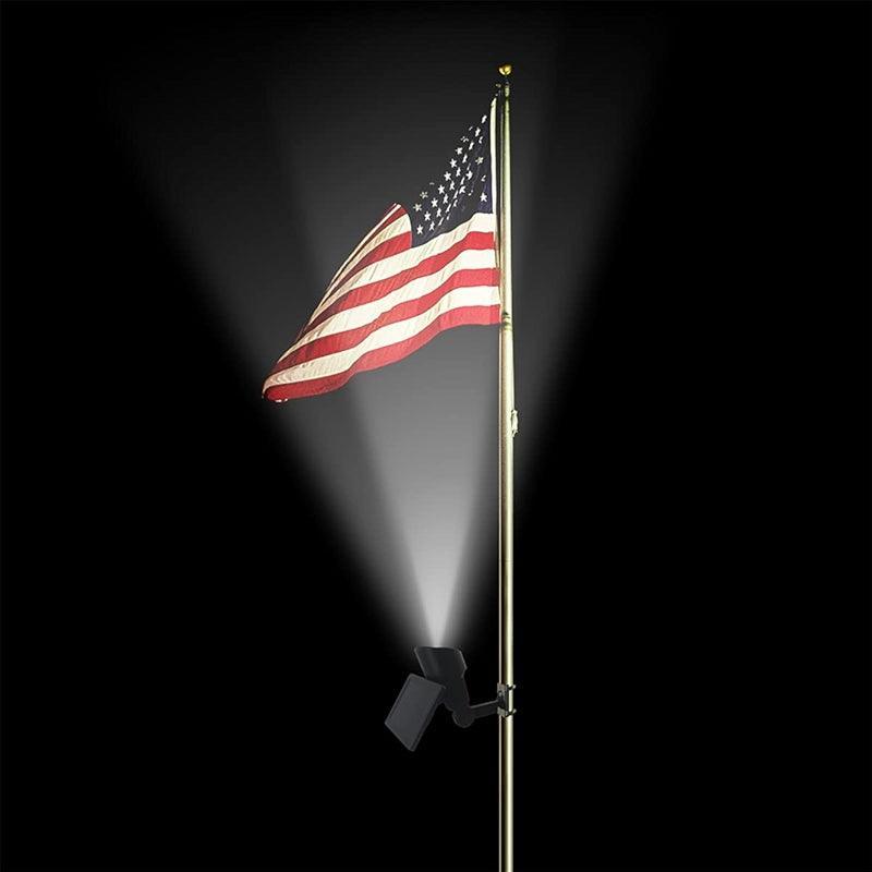 Solar Flag Pole Light – Adjustable LED Flag Illumination for Outdoor-Globe Flags