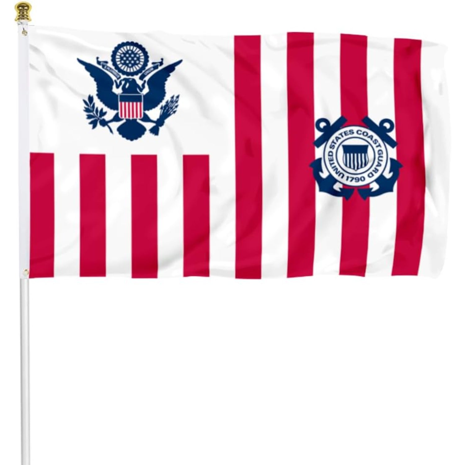 United States Coast Guard Ensign Military Banner With Grommets-Globe Flags