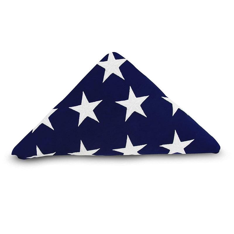 Memorial American US Flag – Embroidered Stars and Sewn Stripes for Veterans - front view on white background