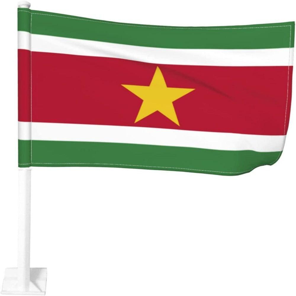 Suriname Car Window Flag-Globe Flags