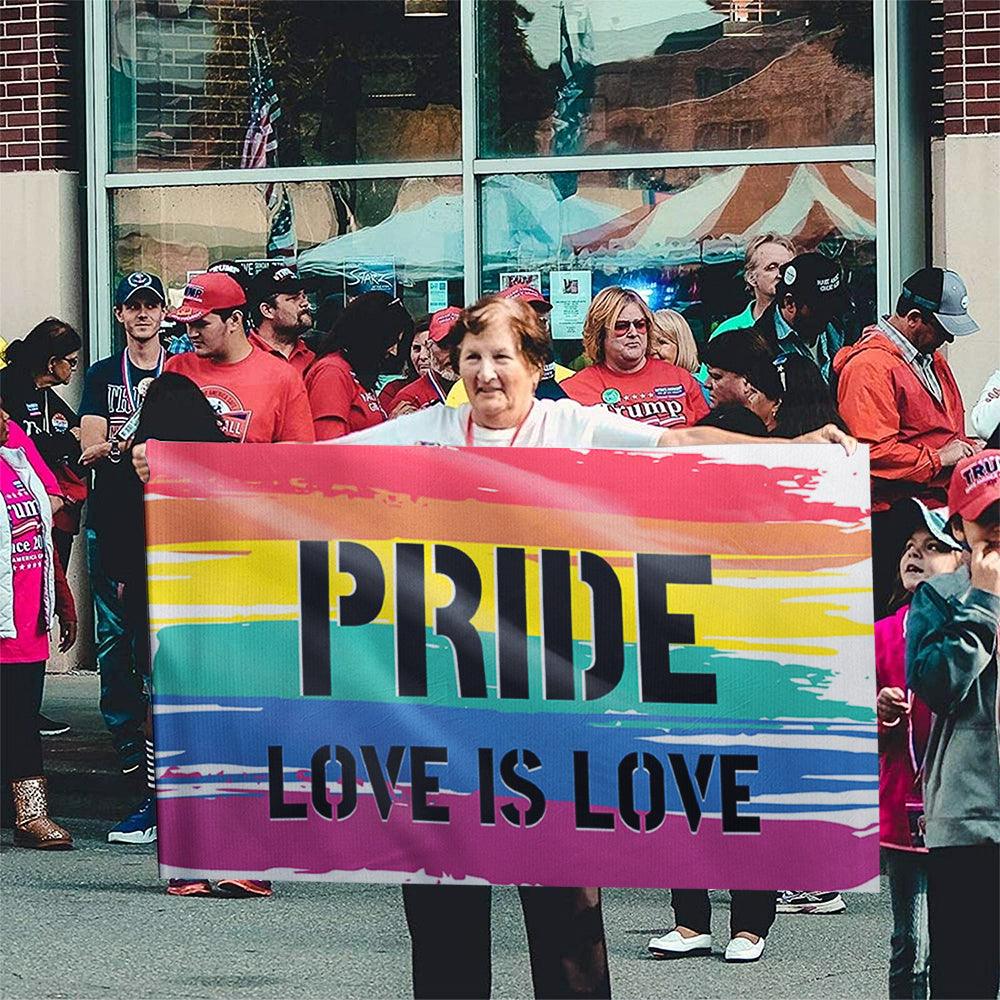 Painted Style Pride Flag-Globe Flags